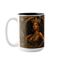 Coronada Con Propósito: Reina Regia Negra y Dorada