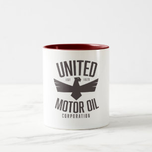 Taza Bicolor Corporación United Motor Oil,