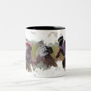 Taza Bicolor Corredores de moto de cross