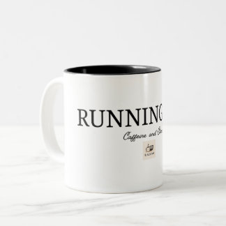 Taza Bicolor Corriendo en cafeína y caos