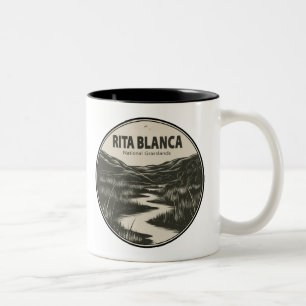 Taza Bicolor Corriente de praderas nacionales de Rita Blanca