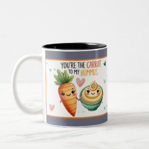 Taza Bicolor Corte Kawaii Carrot y Hummus