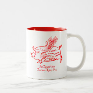 Taza Bicolor Cortes de cerdo voladores
