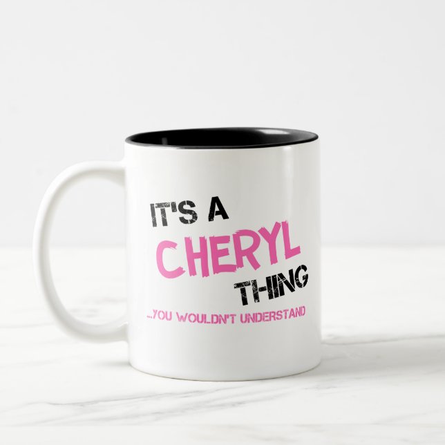 Taza Bicolor Cosa de Cheryl que no entenderías (Izquierda)