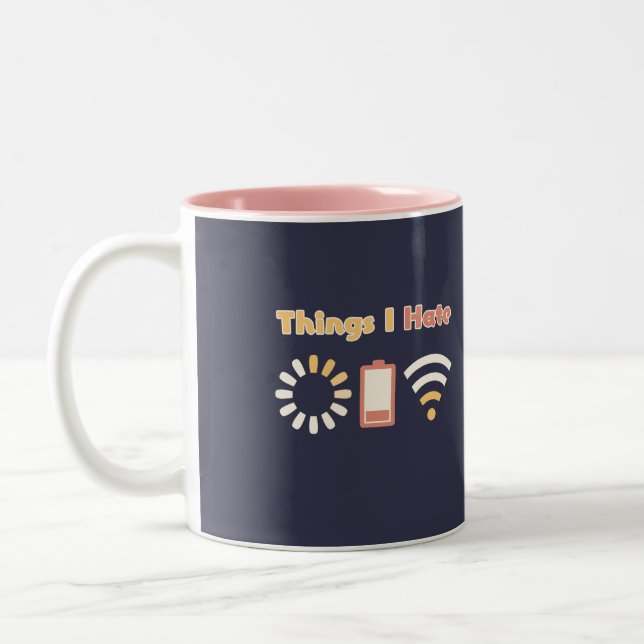 Taza Bicolor Cosas que Odio Programación de Computadoras (Izquierda)