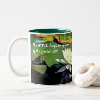 Taza Bicolor Cosas simples Rana Cita Inspiradora