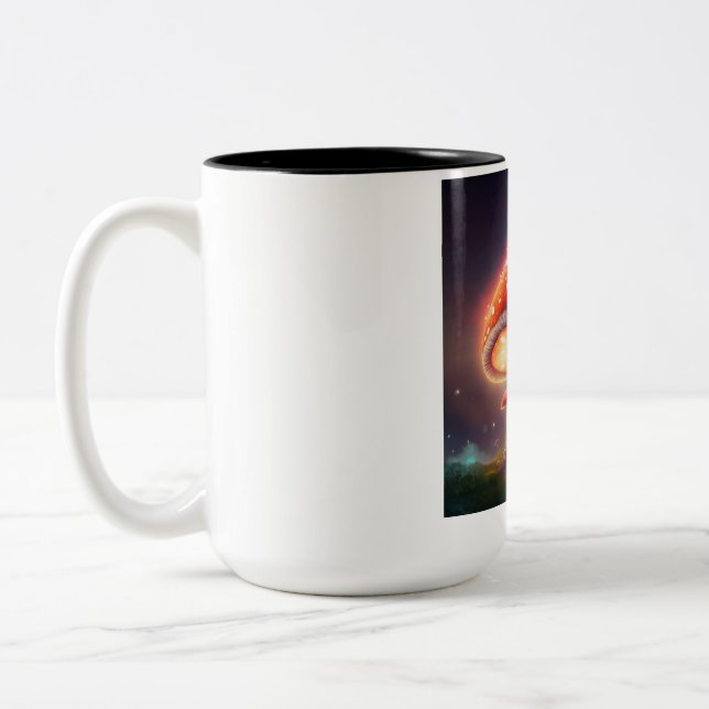 Taza Bicolor Cosmic Amanita Muscaria Mug (Izquierda)