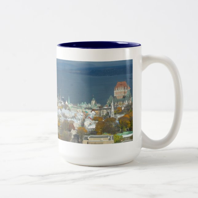 Taza Bicolor Costa de la ciudad de Quebec Canadá (Derecha)