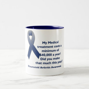 Taza Bicolor Costo de la medicación Artritis Reumatoide Sensibi