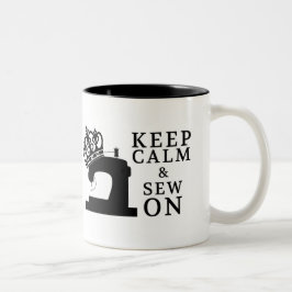 Taza Bicolor Costura • Guarde la calma para coser encendido •