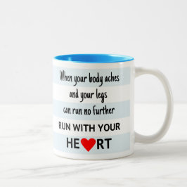 Taza Bicolor Cotización deportiva con sus rayas cardíacas