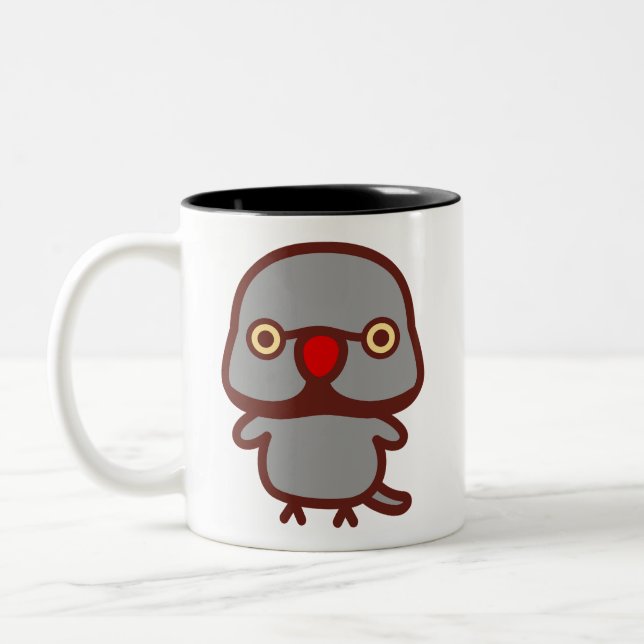 Taza Bicolor Cotorra de Kramer / Macho gris (Izquierda)