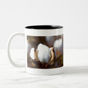Taza Bicolor Cotton Boll Art