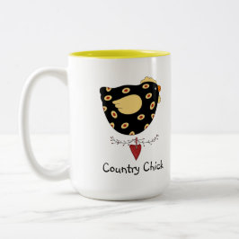 Taza Bicolor Country Chick Mug