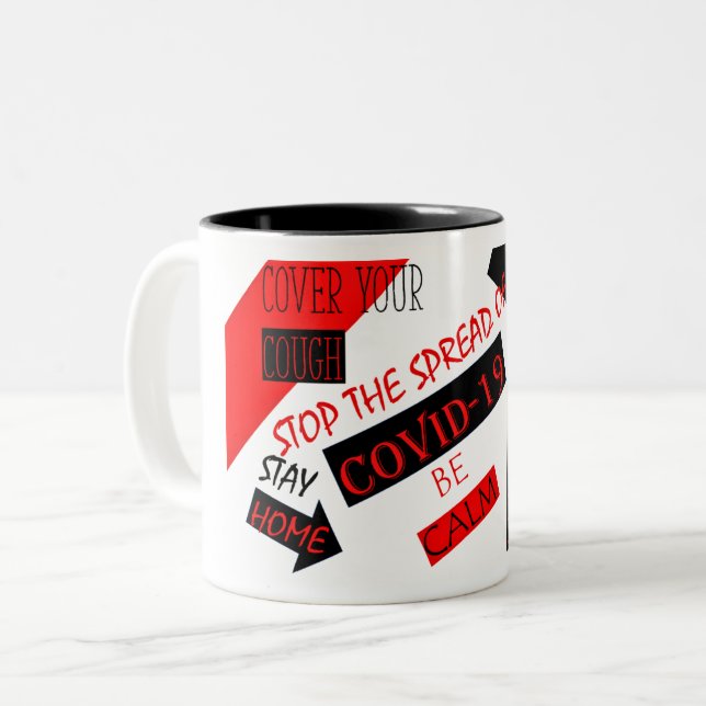 Taza Bicolor Covid-19 (Anverso izquierdo)