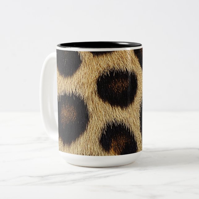 Taza Bicolor Cow Black White Spots Fur (Anverso izquierdo)