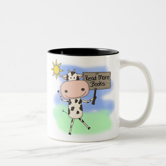 Taza Bicolor Cow Leer más libros (Derecha)