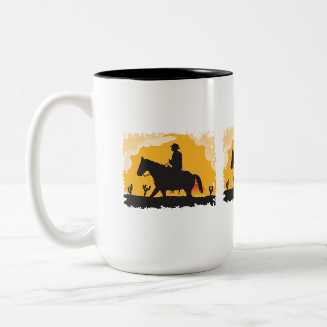 Taza Bicolor Cowboy de Sunset (Izquierda)