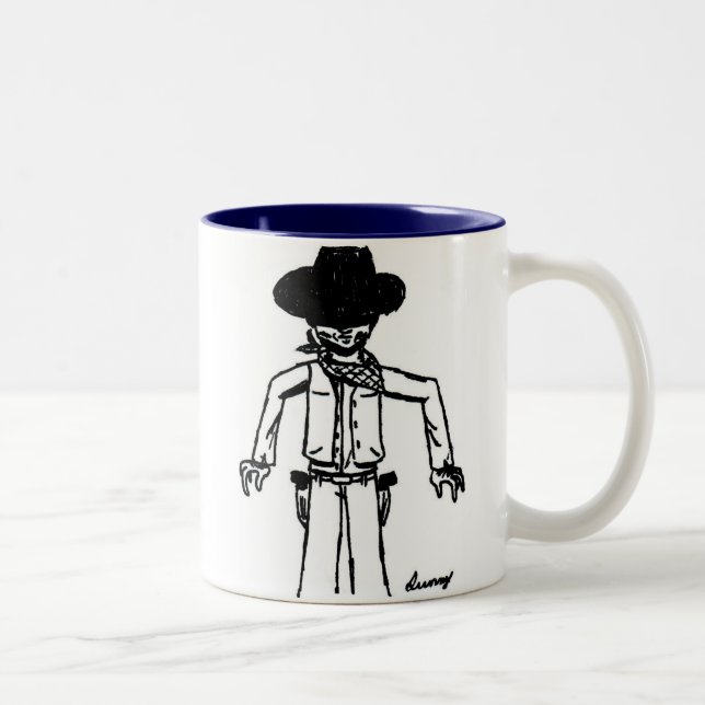 Taza Bicolor Cowboy Sketch Mug (Derecha)