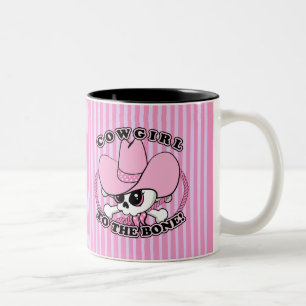 Taza Bicolor Cowgirl Skull
