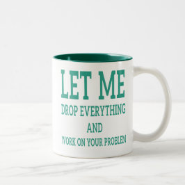 Taza Bicolor Coworker Quita - Déjame Dejar Todo