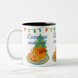 Taza Bicolor Cozonac and Chill Romanian Holiday