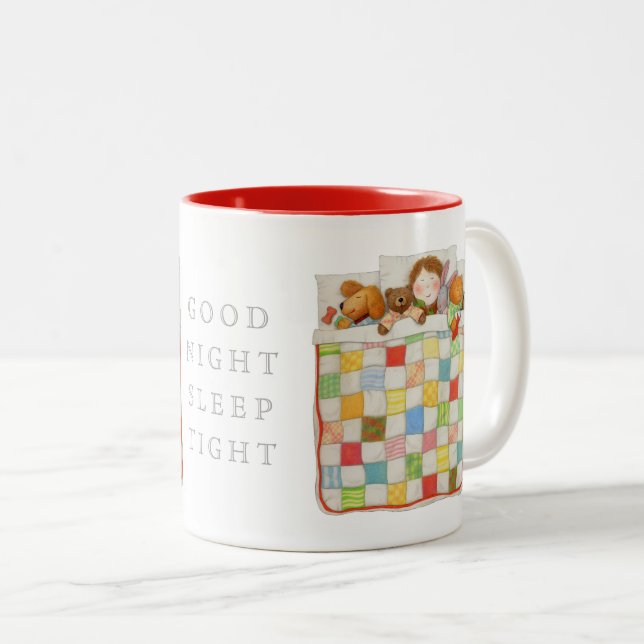 Taza Bicolor COZY QUILT Red Two-Tone Mug (Anverso derecho)