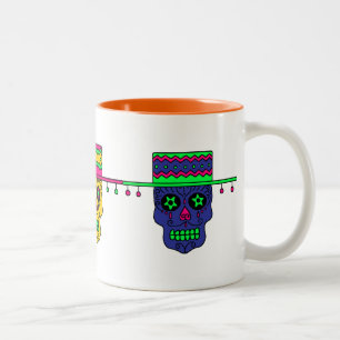 Taza Bicolor Cráneo de azúcar gaucho