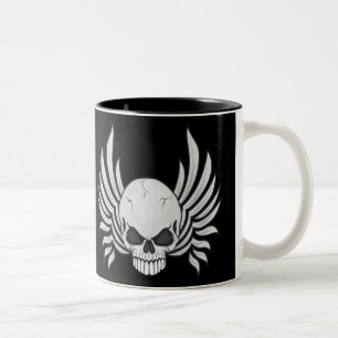 Taza Bicolor Cráneo de Malvado Ala