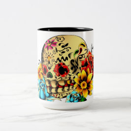 Taza Bicolor Cráneo del azúcar