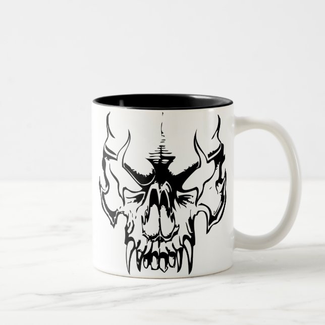 Taza Bicolor Cráneo del gótico (Derecha)