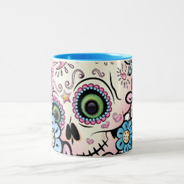 Taza Bicolor Cráneo dulce del azúcar