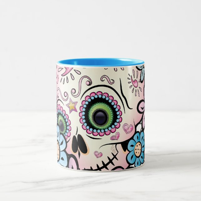 Taza Bicolor Cráneo dulce del azúcar (Centro)