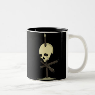 Taza Bicolor Cráneo empalado