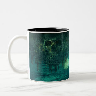 Taza Bicolor Cráneo en sepulcro acuoso