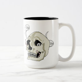 Taza Bicolor Cráneo espeluznante de la correa eslabonada