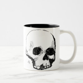 Taza Bicolor cráneo parlanchín
