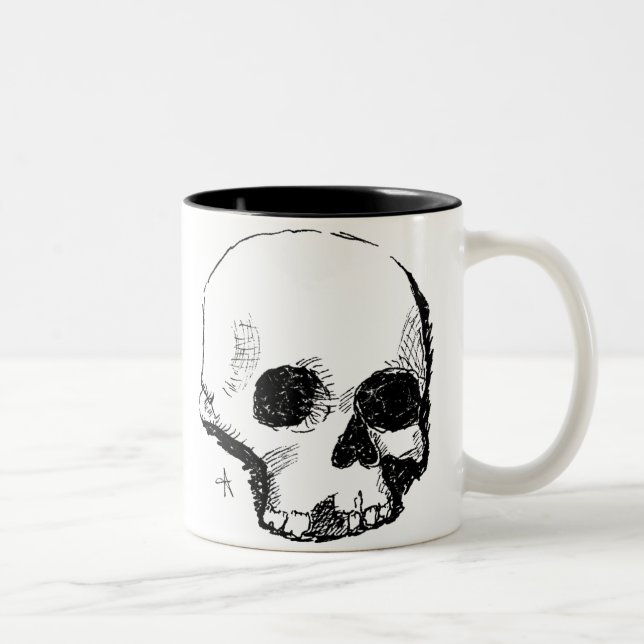 Taza Bicolor cráneo parlanchín (Derecha)