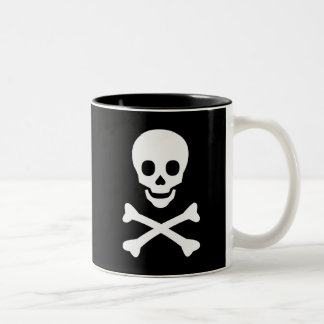 Taza Bicolor Cránulos y huesos cruzados