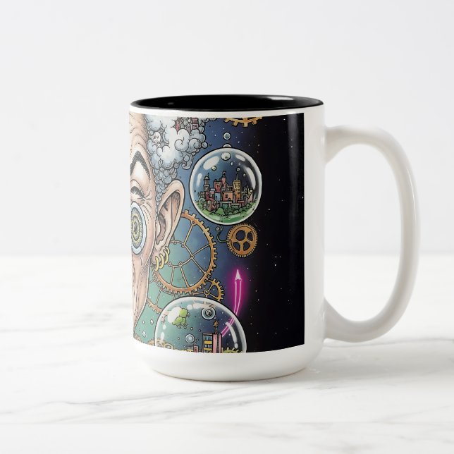 Taza Bicolor Crazy Expression Caricature Mug - Artista único (Derecha)