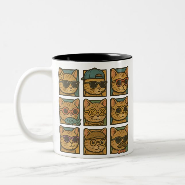Taza Bicolor Crazy Kitty Club (Izquierda)