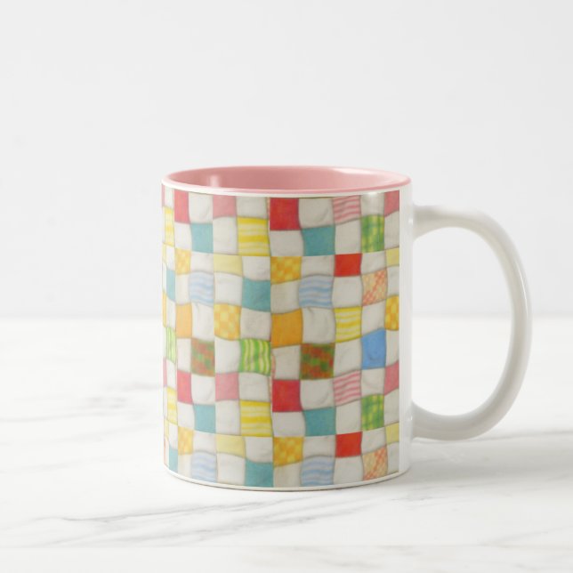 Taza Bicolor CRAZY QUILT Pink Two-Tone Mug (Derecha)