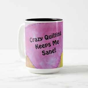 Taza Bicolor Crazy Quilting Mug