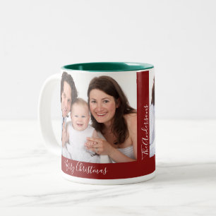 Taza Bicolor Crea tu propia familia de Navidades de vacaciones 