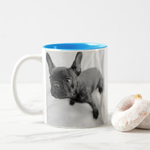 Taza Bicolor Crea tu propia foto de mascota Blanco y negro