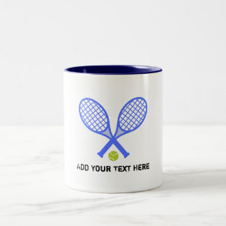 Taza Bicolor Crea tu propio entrenador de jugadores de tenis