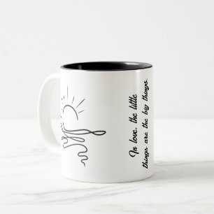 Taza Bicolor Crea tu propio Minimalista blanco y negro