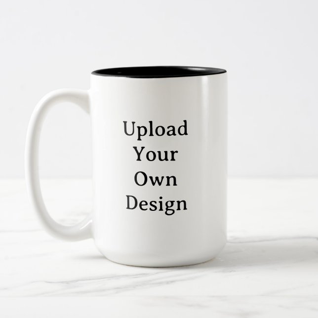 Taza Bicolor Crea Tu Propio Simple Personalizado de 15 oz (Izquierda)