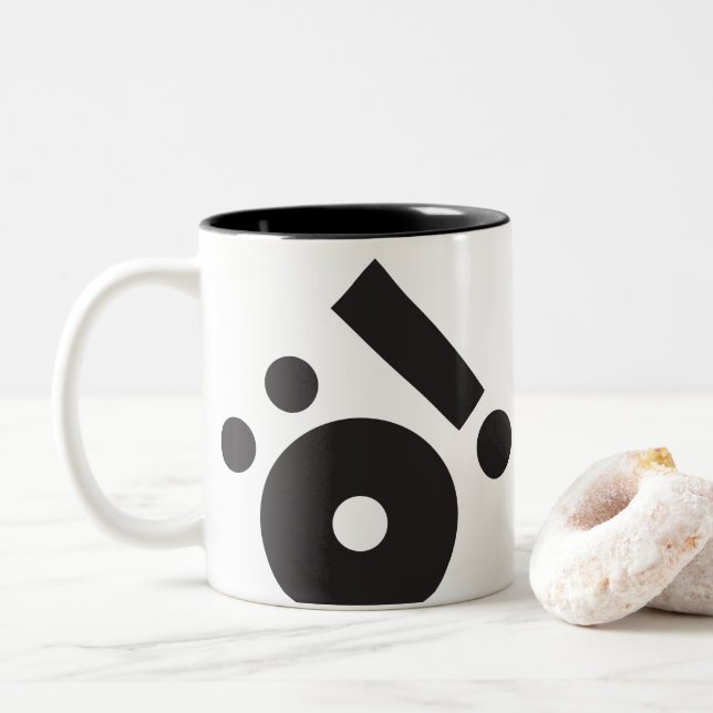 Taza Bicolor Creaciones de TYP-(Ö!) (Con donut)