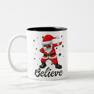 Taza Bicolor Crean Navidades Dabbing Santa Claus Kids B
